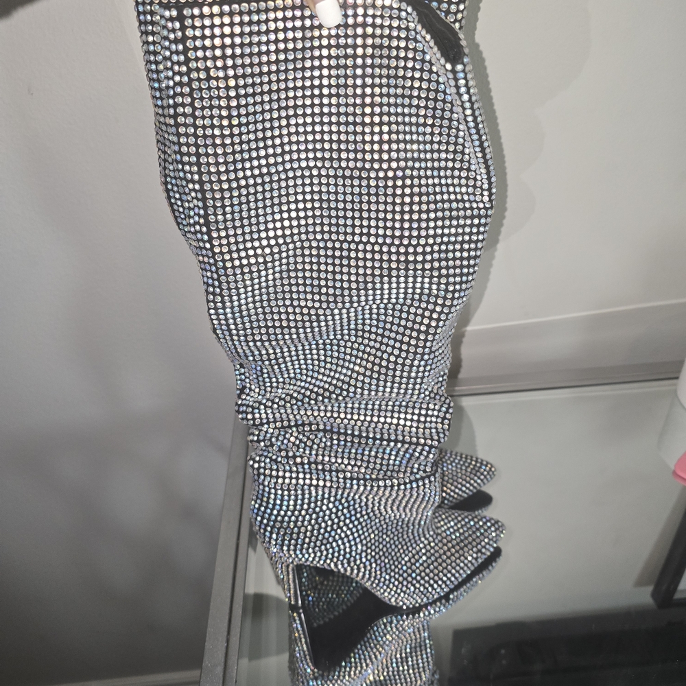 ✨ Steve Madden Rhinestone Knee-High Boots | Size 8.5 | Worn Once ✨